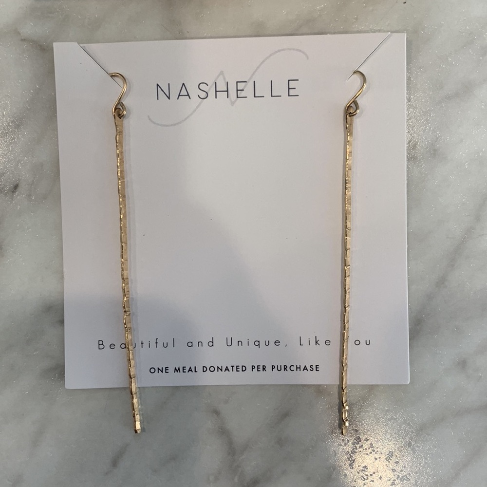 Nashelle Pure Bar Drop Earrings 14k-Gold Fill